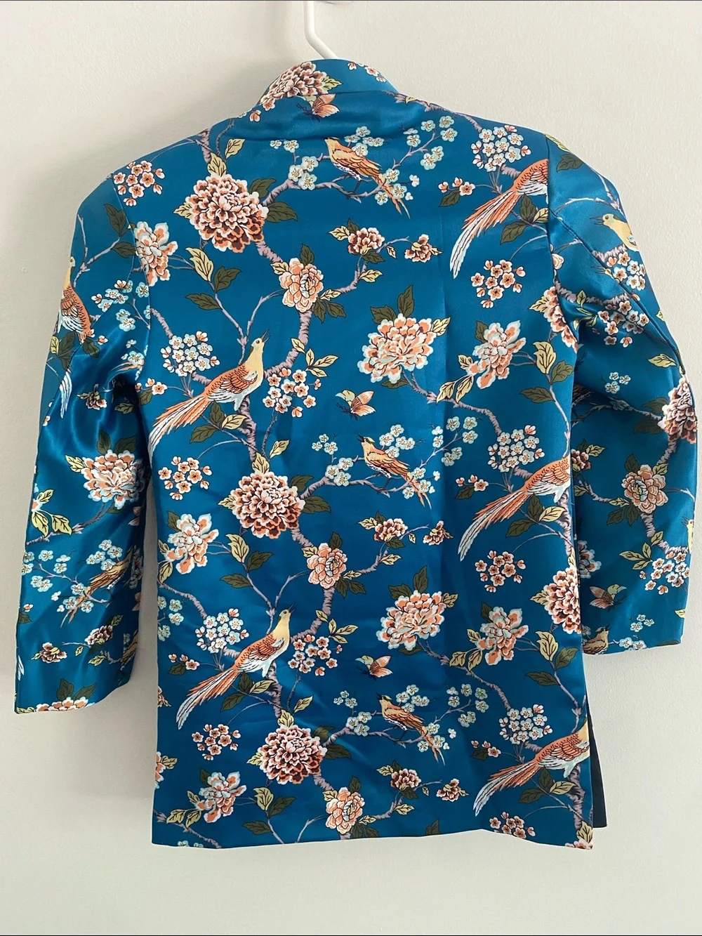 Vastramay Sherwanis Turquoise Blue Floral Jacket Size 28 6-7 yrs